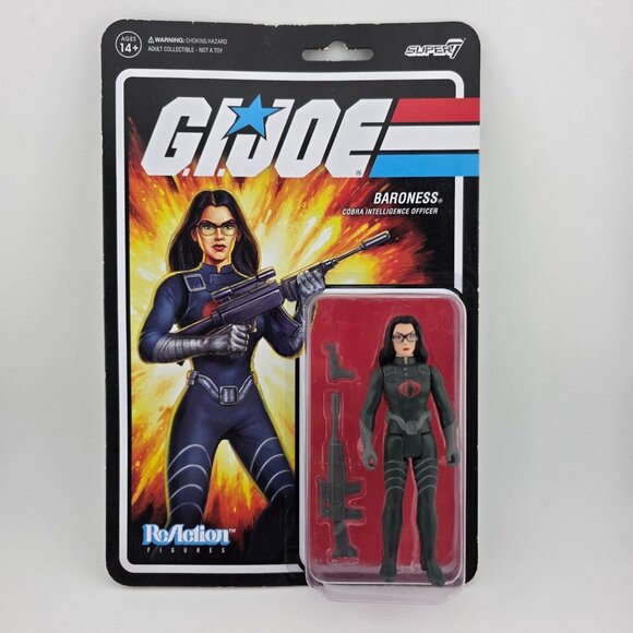 2021 Super7 G.I. Joe: Baroness, Cobra Intelligence Officer ReAction Figure NEW - Picture 1 of 7